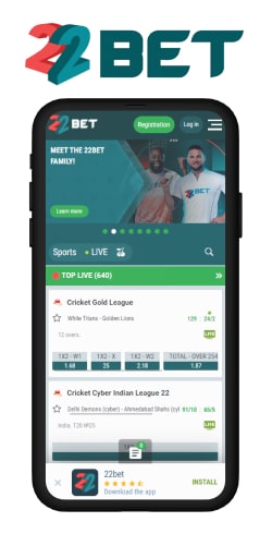 examen de la version du site mobile 22bet
